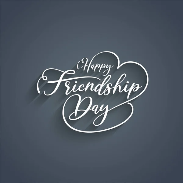 Happy Friendship Day Stylish Text Design Background Vector — Archivo Imágenes Vectoriales