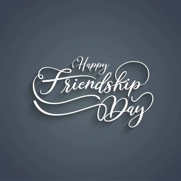 Happy Friendship Day Decorative Elegant Text Design Background Vector — Archivo Imágenes Vectoriales