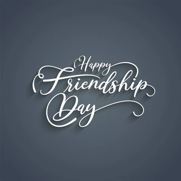 Happy Friendship Day Text Minimal Elegant Design Background Vector — Archivo Imágenes Vectoriales