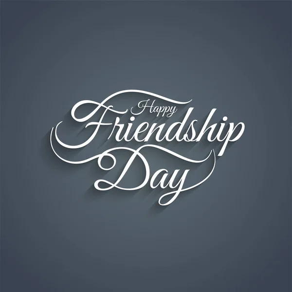 Happy Friendship Day Stylish Text Design Background Vector — Διανυσματικό Αρχείο