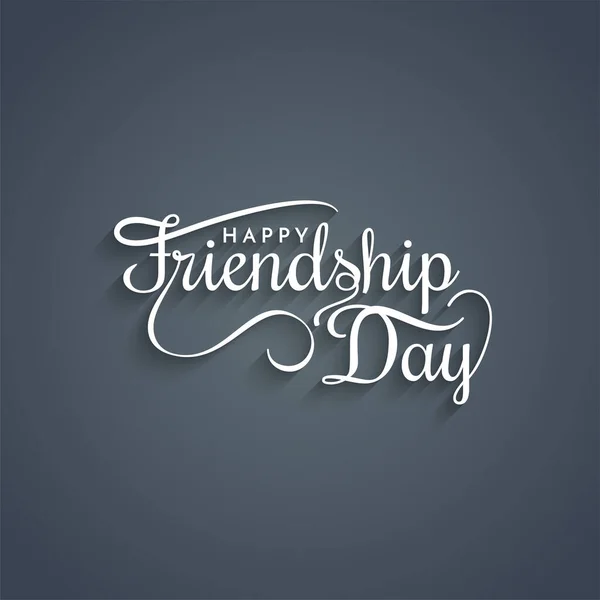 Happy Friendship Day Decorative Elegant Text Design Background Vector — Vettoriale Stock