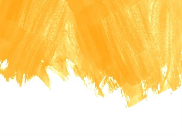 Modern Yellow Brush Stroke Style Watercolor Texture Background Vector — Stockový vektor