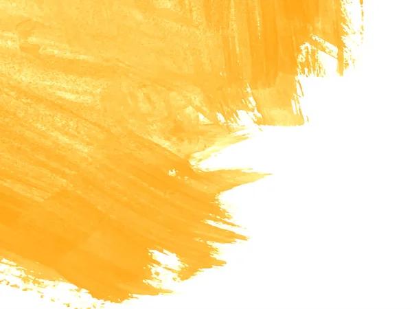 Yellow Color Brush Stroke Watercolor Texture Decorative Background Vector — Stok Vektör