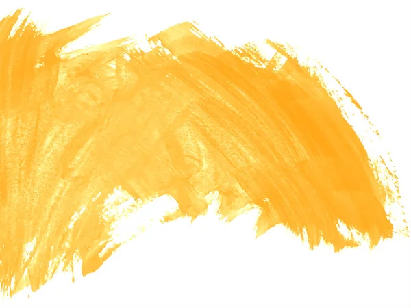 Modern Yellow Brush Stroke Style Watercolor Texture Background Vector — Vettoriale Stock