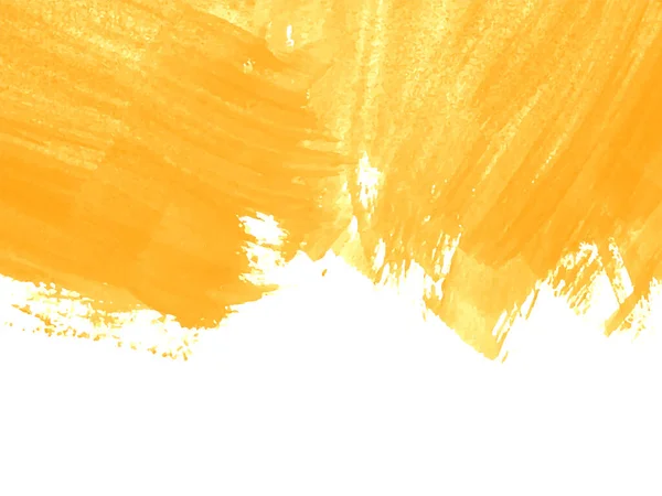 Yellow Color Brush Stroke Watercolor Texture Decorative Background Vector — Vetor de Stock
