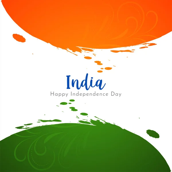 Indian Flag Theme Independence Day Watercolor Texture Background Vector — Wektor stockowy