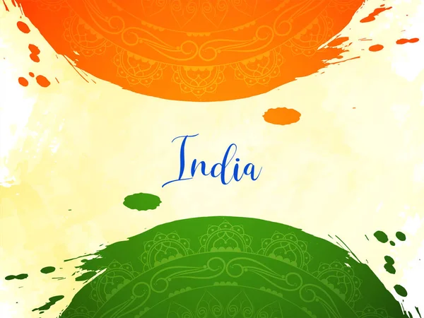 Indian Flag Theme 15Th August Happy Independence Day Elegant Background — Vettoriale Stock