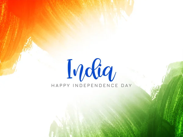 15Th August Indian Independence Day Tricolor Flag Theme Background Vector — Stock Vector