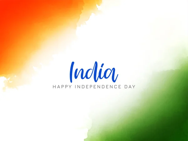Indian Independence Day 15Th August Watercolor Elegant Background Vector — Διανυσματικό Αρχείο