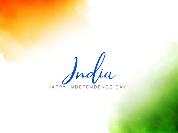 15Th August Indian Independence Day Tricolor Flag Theme Background Vector — Stockvektor