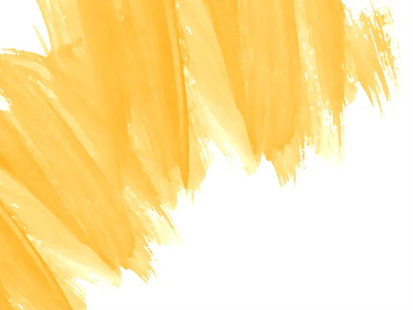 Decorative Yellow Watercolor Brush Stroke Design Elegant Background Vector — стоковый вектор