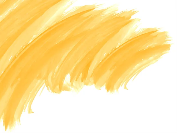 Modern Yellow Watercolor Brush Stroke Design Pastel Background Vector — 图库矢量图片