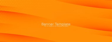 Abstract decorative wave style yellow business banner template vector