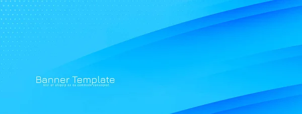 Abstract Modern Wave Style Blue Banner Template Vector — ストックベクタ