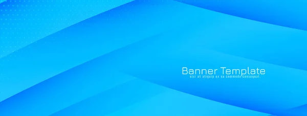 Abstract Modern Wave Style Blue Banner Template Vector — 스톡 벡터