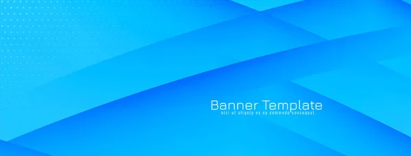 Elegant Modern Wave Style Blue Corporate Banner Template Vector — Vector de stock