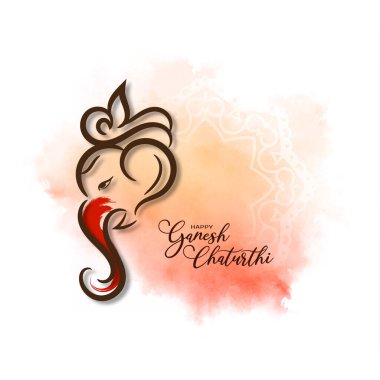 Happy Ganesh Chaturthi Hindu religious festival background design vector