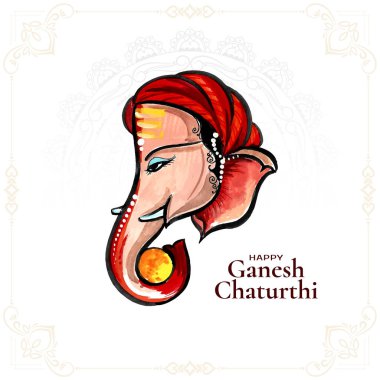 Happy Ganesh Chaturthi religious Hindu festival celebration background vector