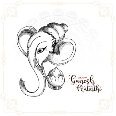 Beautiful elegant Happy Ganesh Chaturthi festival background vector