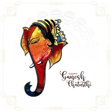 Happy Ganesh Chaturthi festival decorative celebration background vector