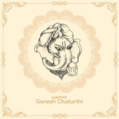 Happy Ganesh Chaturthi festival decorative celebration background vector