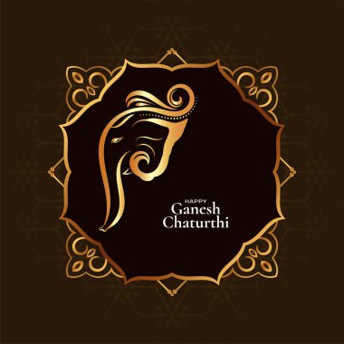 Happy Ganesh Chaturthi Hindu Indian religious festival background vector