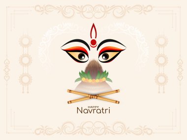 Durga Puja ve geleneksel Hint Navratri festivali arka plan vektörü