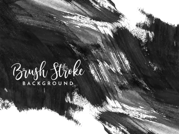 Abstrait Noir Aquarelle Coup Pinceau Fond Vecteur — Image vectorielle