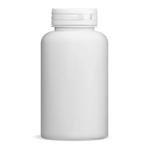 Premium Vector  White pill bottle mockup supplement package blank isolated  drug container on white background