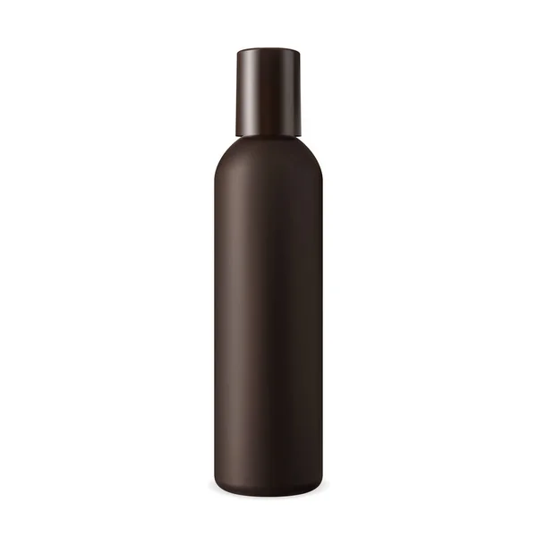 Cylinder Spray Can Mockup Deodorant Aerosol Spray Bottle Brown Cosmetic — Stock Vector