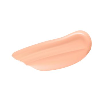 Krema deseni. Kozmetik krem numunesi, vektör. Yüz temeli jel vuruşu. Boya fırçası renk deseni çizimi. Biege yüz köpüğü, beyaz arka planda gerçekçi krem rengi.