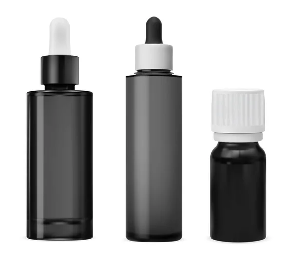 Essential Oil Dropper Bottle Vector Mockup Aromatherapy Essence Container Design — Vector de stock