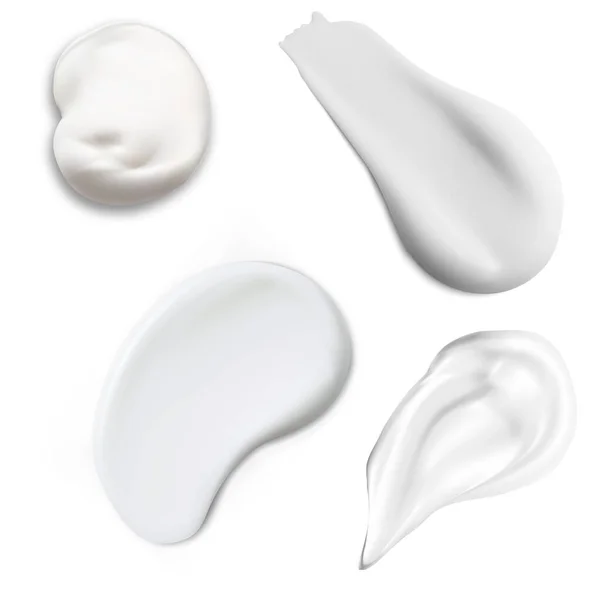 Cream Texture Stroke Cosmetic Smear Swatch Isolated White Background Facial Ilustracje Stockowe bez tantiem