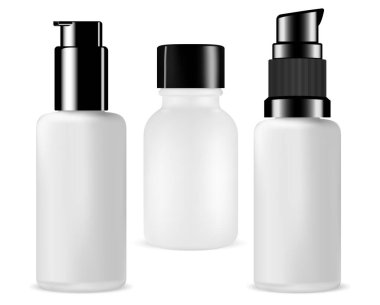 Küçük bir pompa şişesi, kozmetik serum konteynırı. Yüz Vakfı öz ürün flakon. Göz bakımı nemlendirici şişesi boş, doku jeli veya losyon için havasız damlatıcı, vektör tüp