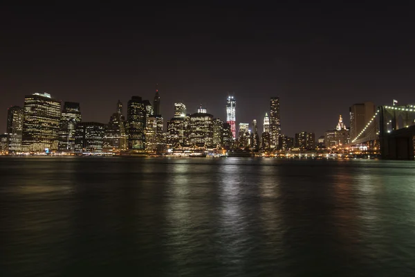 Manhattan aus brooklyn, new york city — Stockfoto