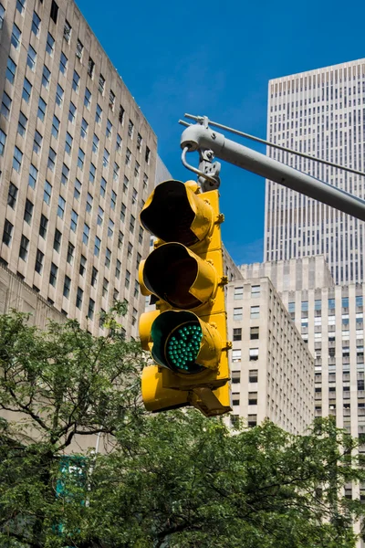 Світлофор в Нью-Йорку — стокове фото