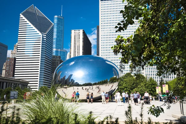 Portão de nuvem - Avenida michigan millenium park, chicago — Fotografia de Stock