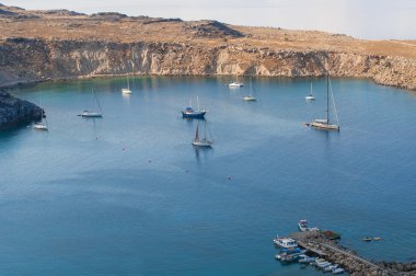 Rodos Adası Yunanistan'ın güzel koyda