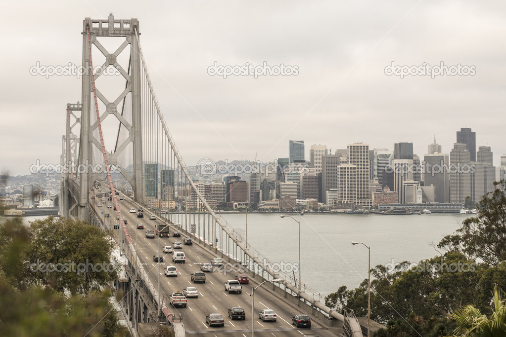 Bay bridge in San Francisco