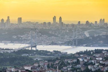 İstanbul, Türkiye 'deki Boğaz Köprüsü