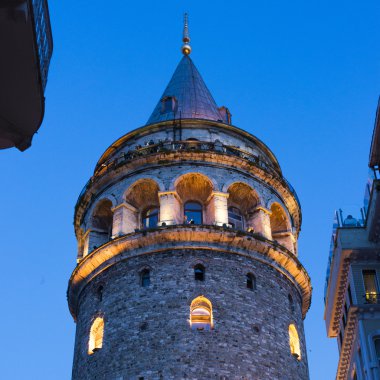 güzel bir gece görünümü galata Kulesi