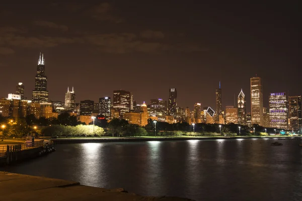Landschaft Blick auf Chicago vom Michigansee — Stockfoto