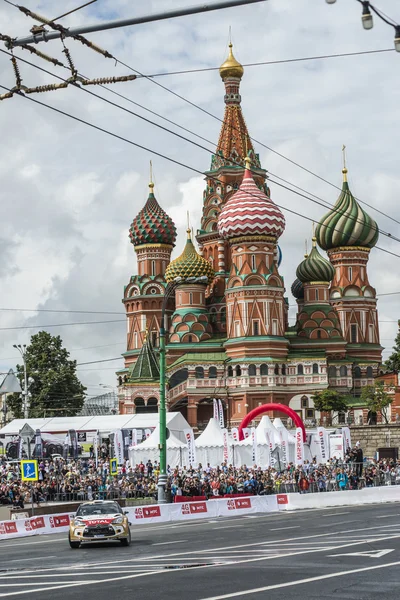 Professional WRC driver Daniel Sordo in Moscow City Racing Circle — Stock Photo, Image