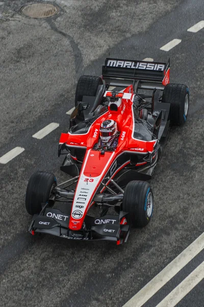 Profesyonel formula 1 marussia sürücüsü — Stok fotoğraf