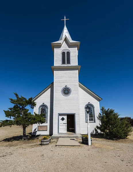Church in the desert Ghost town South Dakota – stockfoto
