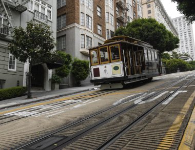 San Francisco 'da kablolu araba.