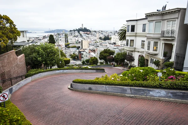 Lombard street, Σαν Φρανσίσκο — Φωτογραφία Αρχείου