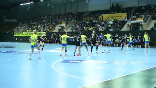 Rostov-on-Don, Russia - October 17, 2020: Handball game Rostov-Don vs Metz France - 2020 2021 Womens EHF Champions League - Group Round — стоковое видео