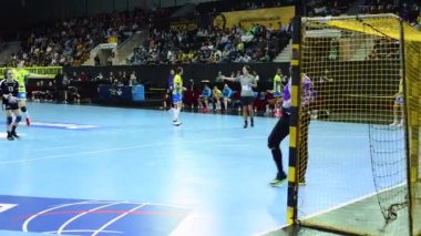 Rostov-on-Don, Rusya - 17 Ekim 2020: Hentbol maçı Rostov-Don - Metz France - 2020 Kadınlar EHF Şampiyonlar Ligi - Grup Turu