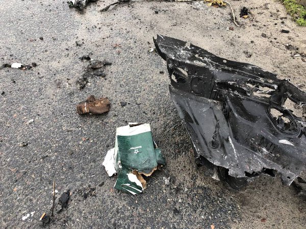 Borodyanka, Kyiv region, Ukraine. April 08, 2022: dry ration of russian soldier